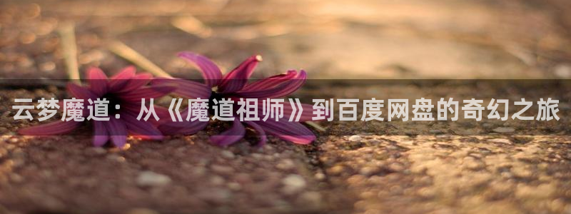 动漫下载age：云梦魔道：从《魔道祖师》到百度网盘的奇幻之旅配图